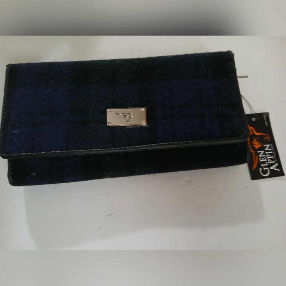 Glen Appin Harris Tweed 'Bute' Long Tartan Clutch/ Wallet